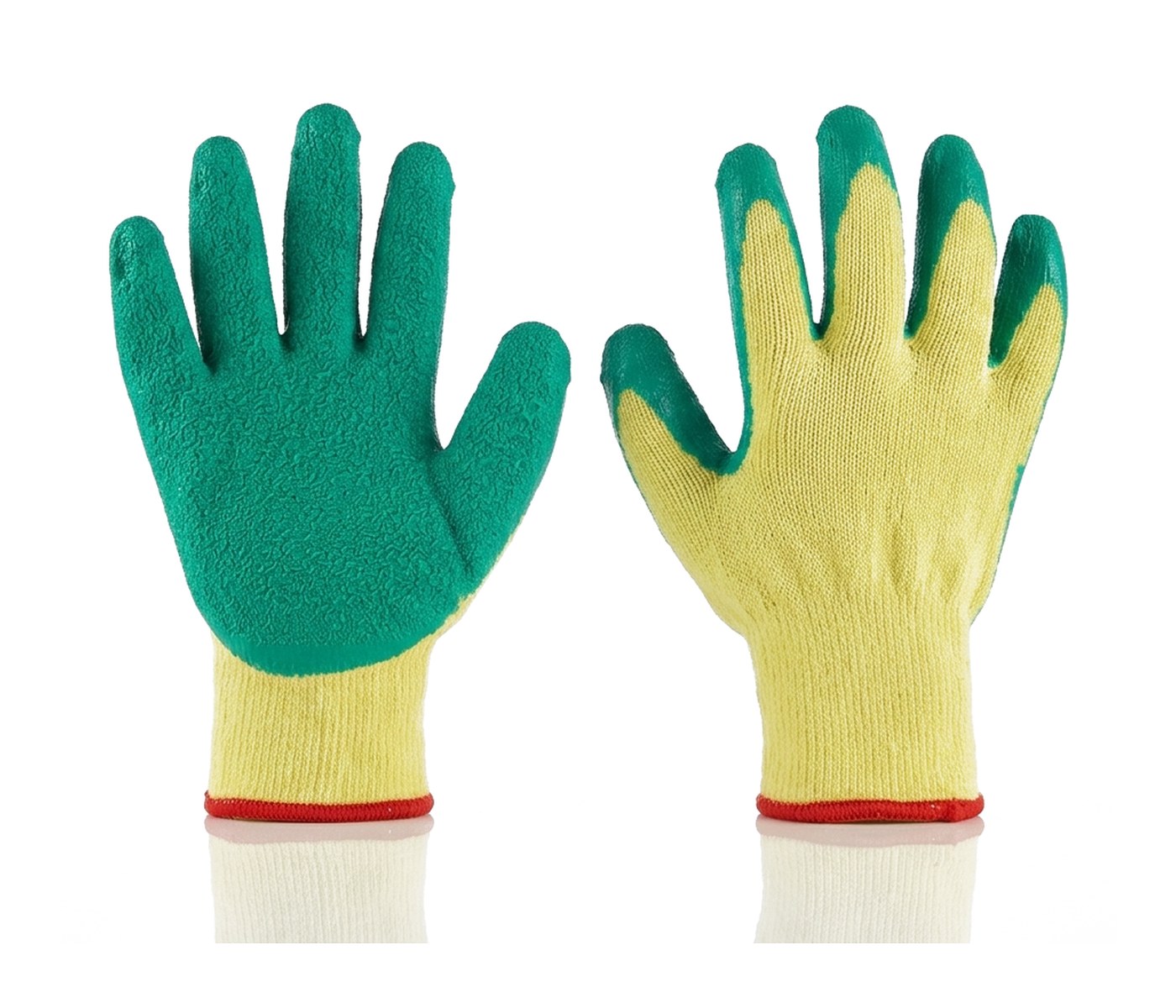 Pair of latex coated gloves