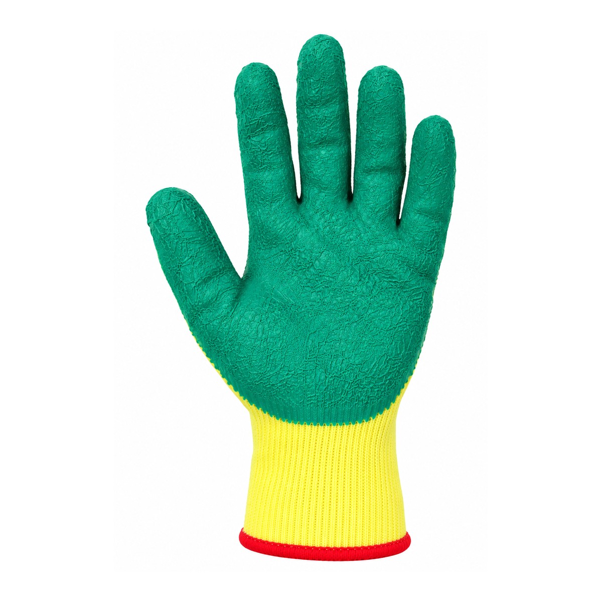 Latex coated glove — palm view